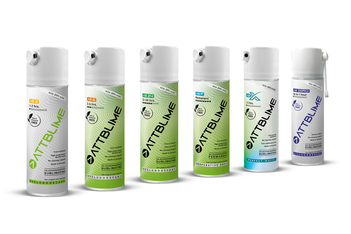 ATTBLIME 3D scanning spray ürün ailesi