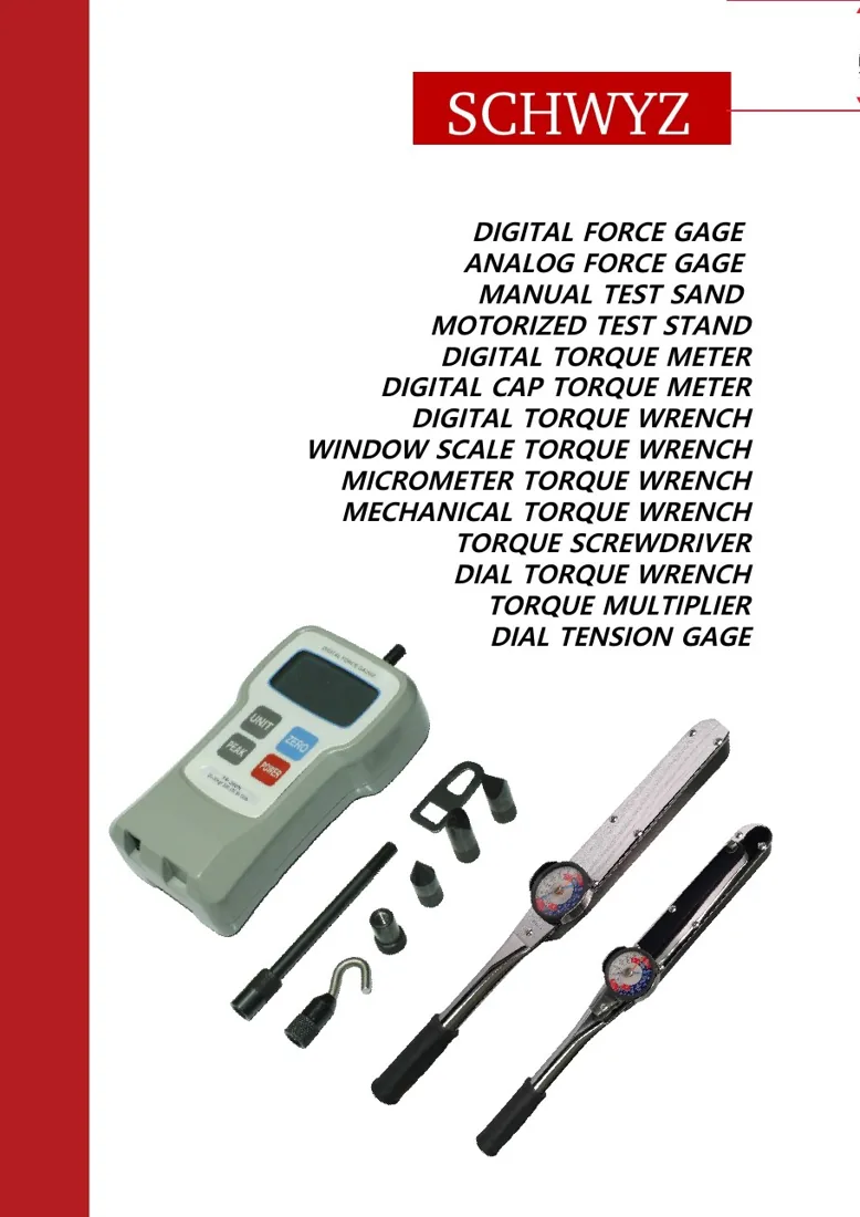 SCHWYZ Kuvvet & Tork katalog kapağı